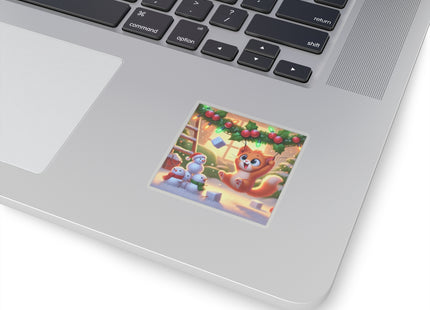 Naughty or Nice Kitten Kiss-Cut Stickers (4 Sizes)