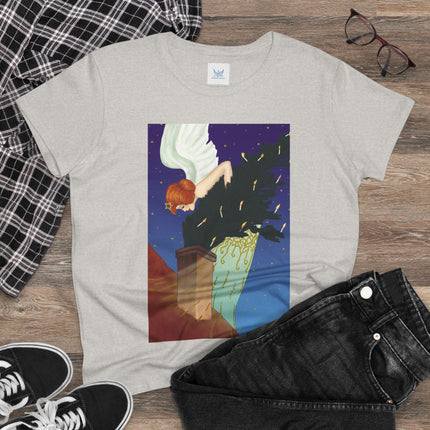 The Christmas Angel Women's Midweight Cotton Tee