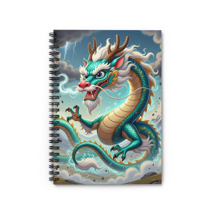 Tibetan Dragon in Battle Spiral Notebook - Ruled Line