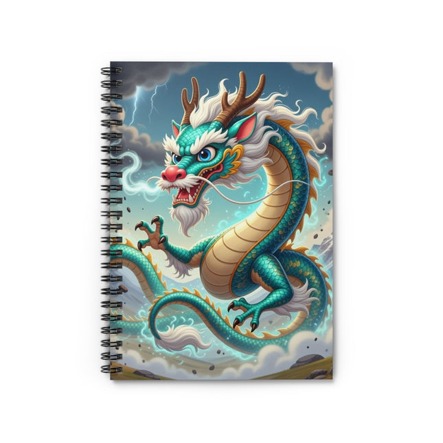 Tibetan Dragon in Battle Spiral Notebook - Ruled Line