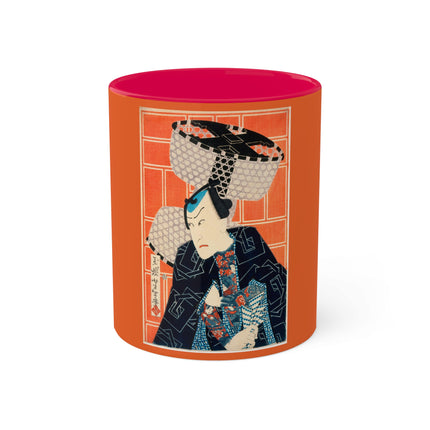 The Actor Kawarasaki Gonjūrō for a Fire Troupe by Tsukioka Yoshitoshi Colorful Mugs, 11oz