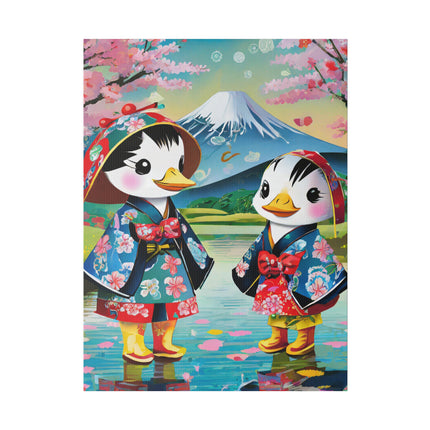 Rainy Day Ducks Matte Canvas, Stretched, 0.75"