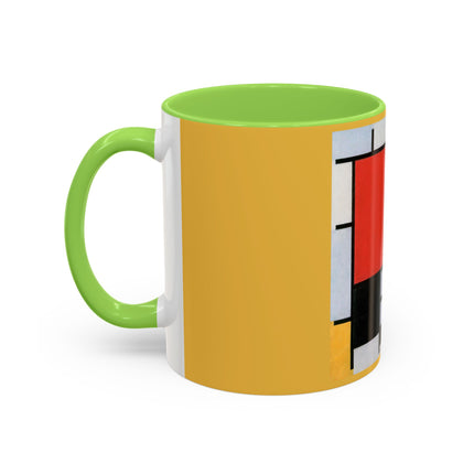 Composition with Red, Yellow, Blue, and Black by Piet Mondrian Colorful Mugs (11oz, 15oz)