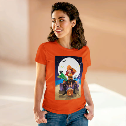 Moonlit Pirate Halloween Women's Midweight Cotton Tee