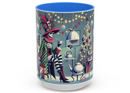 Whimsical Christmas Tea Party Colorful Mugs (11oz, 15oz)