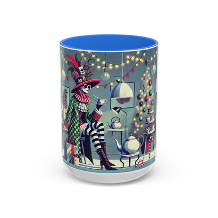 Whimsical Christmas Tea Party Colorful Mugs (11oz, 15oz)