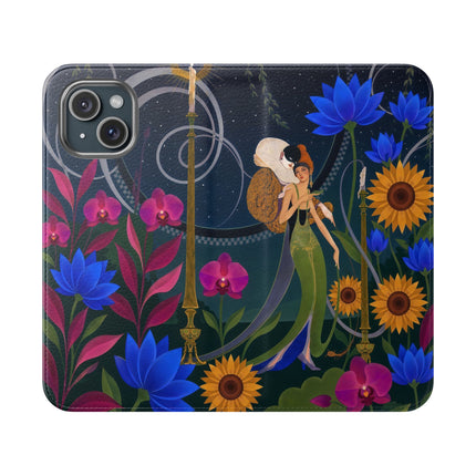 🌙🕯️ The Lady Of The Midnight Garden Flip Case – Art Deco Nocturne