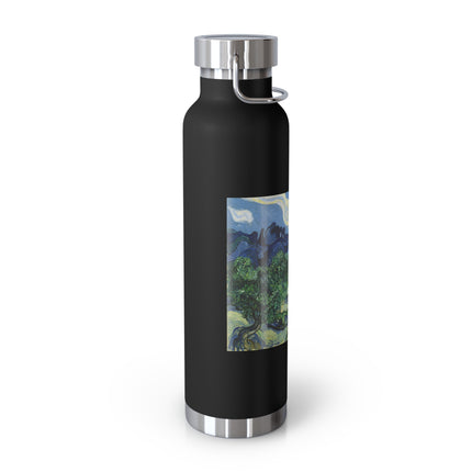Olive Trees by Vincent Van Gogh Copper Vacuum Insulated Bottle, 22oz