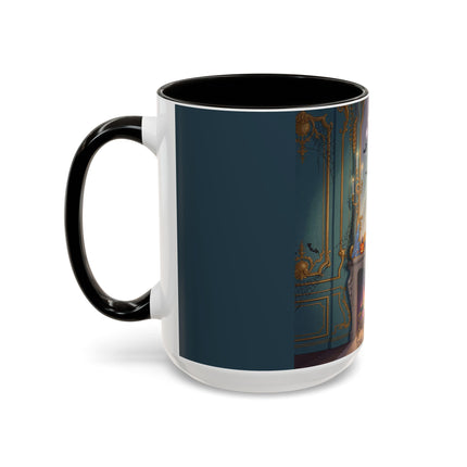 🕯️🎃 The Moonlit Manor Drawing Room Colorful Mug – Elegant Halloween Charm