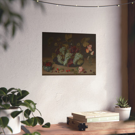 Still-life with Grapes, Flowers, & Berries by Isaak Soreau Matte Horizontal Posters