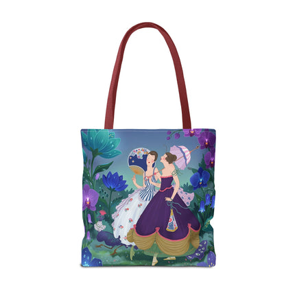 🌸☂️ The Ladies Of The Garden Promenade Tote Bag – Art Deco Floral Elegance