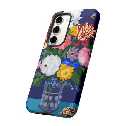 Midnight Floral Bouquet Phone Case – Vibrant Blooms & Enchanted Garden