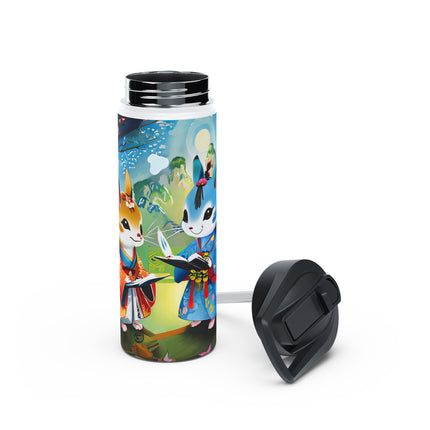 Fairy Animals Writing Wishes Stainless Steel Water Bottle
