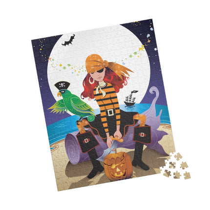 Moonlit Pirate Halloween Puzzle (110, 252, 520, 1014-piece)