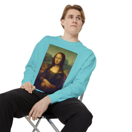 Mona Lisa by Leonardo da Vinci Unisex Garment-Dyed Sweatshirt