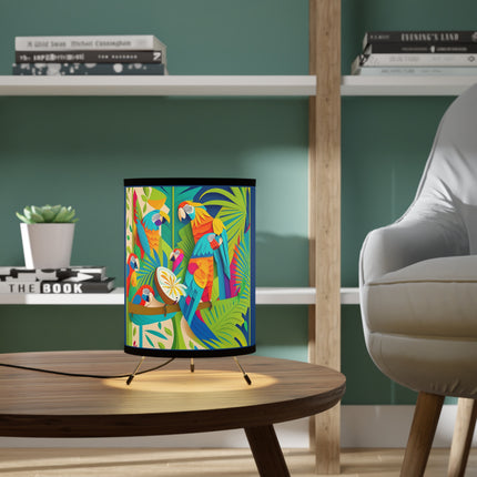 Colorful Macaws Tripod Lamp