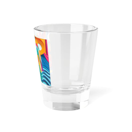 Surfing Zebra Shot Glass, 1.5oz