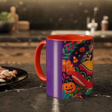🌙🎃 The Lady Of Moonbeam Hollow Colorful Mug – Whimsical Halloween Charm