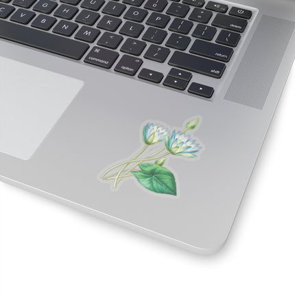 Egyptian lotus flower botanical illustration by Pierre-Joseph Redouté Kiss-Cut Stickers (4 Sizes)