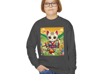 Samurai Kitten Youth Crewneck Sweatshirt