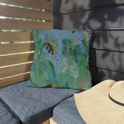 Symphonie in Grün by Oskar Moll Outdoor Pillows