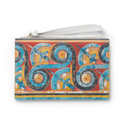 Reproduction of S-Spiral Frieze by Emile Gilliéron Clutch Bag