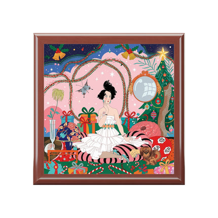 🎀🎄 Christmas Morning In The Rose Parlor Jewelry Box – Art Deco Holiday Fantasy