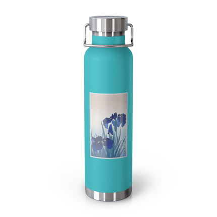 Irises by Ohara Koson Copper Vacuum Insulated Bottle, 22oz