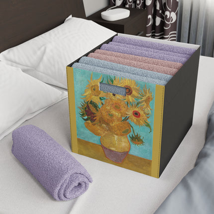 Vase with Twelve Sunflowers by Vincent Van Gogh Felt Storage Box