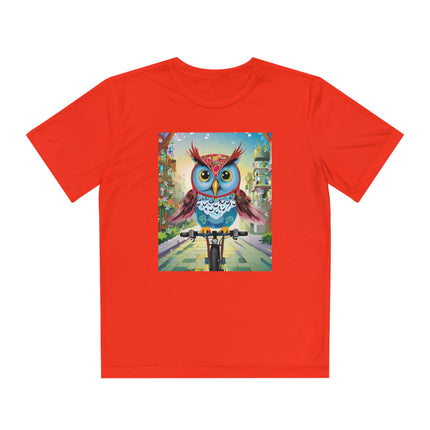 Cycling Owl Youth Competitor Tee – Urban Adventure & Playful Energy