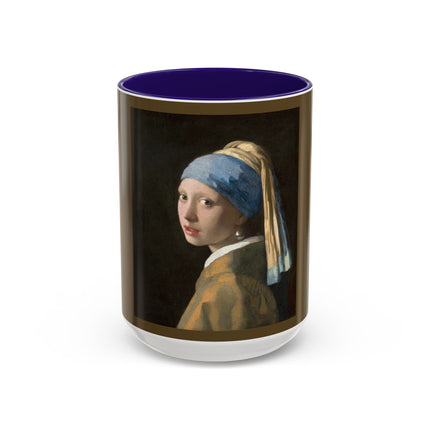 Girl with a Pearl Earring by Johannes Vermeer Colorful Mugs (11oz, 15oz)