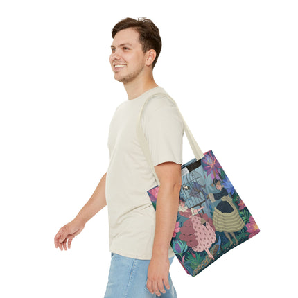 🦜🌸 The Ladies Of The Enchanted Aviary Tote Bag – Art Deco Floral Fantasy