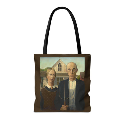 American Gothic by Grant Wood Tote Bag (AOP)