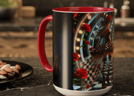 Halloween Witch Through the Mirror Colorful Mugs (11oz, 15oz)