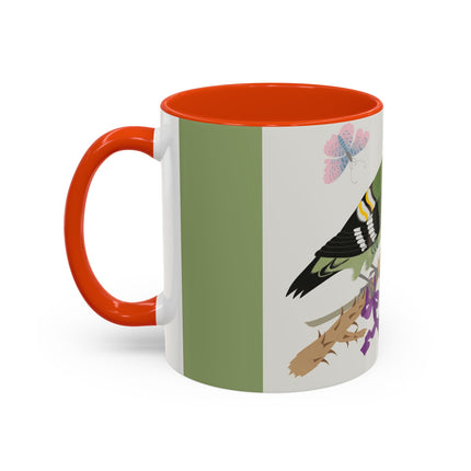 Woodpecker & Rose Colorful Mugs – Vibrant Spring & Bold Beauty