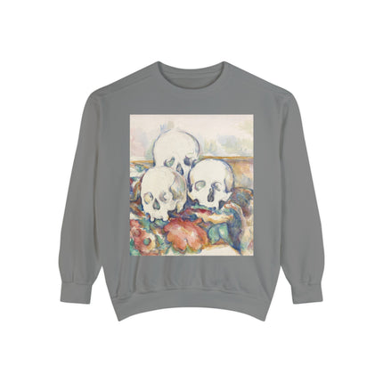 The Three Skulls by Paul Cézanne Garment-Dyed Sweatshirt