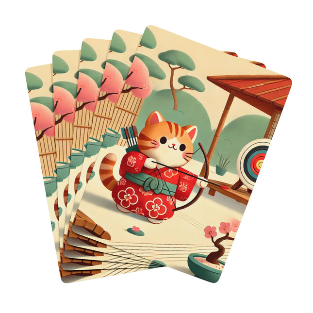 Archer Kitten in the Zen Garden Playing Cards