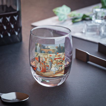Off with her head! Off with— by Sir John Tenniel Whiskey Glass