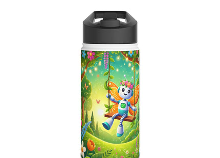 Robot Fairy Stainless Steel Water Bottle, Standard Lid
