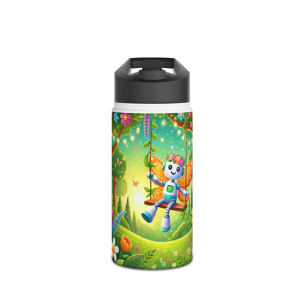 Robot Fairy Stainless Steel Water Bottle, Standard Lid
