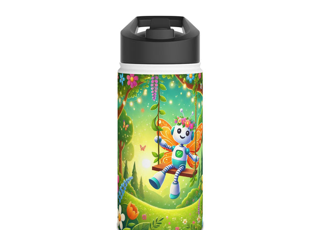 Robot Fairy Stainless Steel Water Bottle, Standard Lid