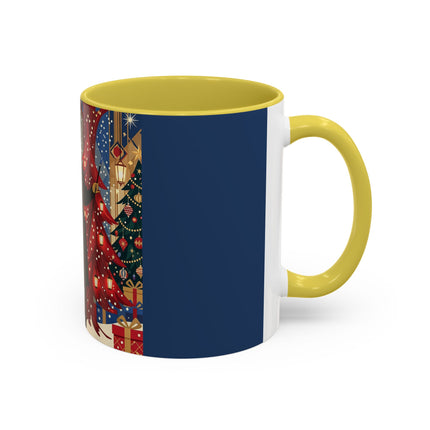 🎩🎄 Christmas Eve Promenade Colorful Mug – Art Deco Holiday Elegance