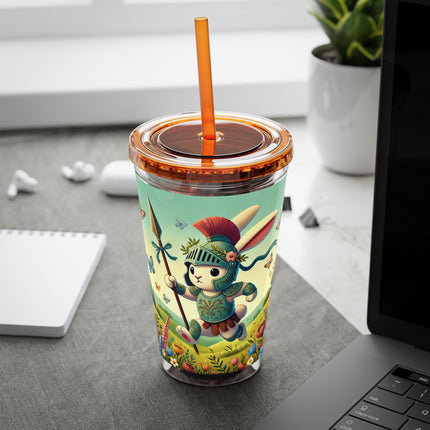 Rabbit Gladiator Sunsplash Tumbler with Straw, 16oz