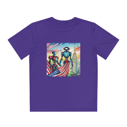 High Fashion Cyberpunk CIA Robots Youth Competitor Tee