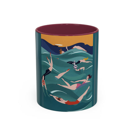 Summer Splash Colorful Mugs – Retro Beach Joy & Carefree Summer Vibes