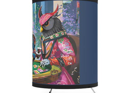 Cyberpunk Owl & Raven Tripod Lamp