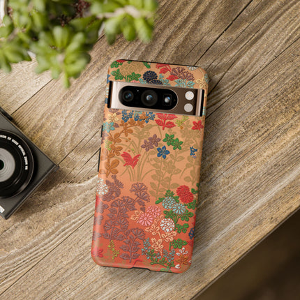 Ornamental Japanese Flower Pattern Phone Cases