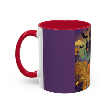 🌙🎃 The Scarecrow Of Haunted Hollow Colorful Mug – Whimsical Halloween Mystery