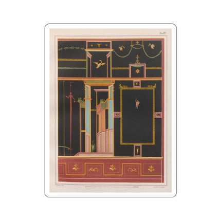 The most beautiful walls in Pompeii Pl.04 by Victor Steeger Kiss-Cut Stickers (4 Sizes)
