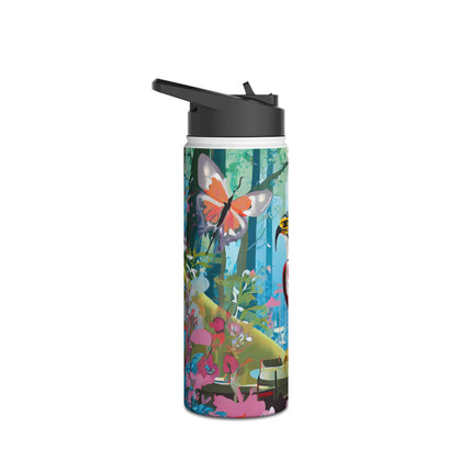 A Colorful Raptor Stainless Steel Water Bottle